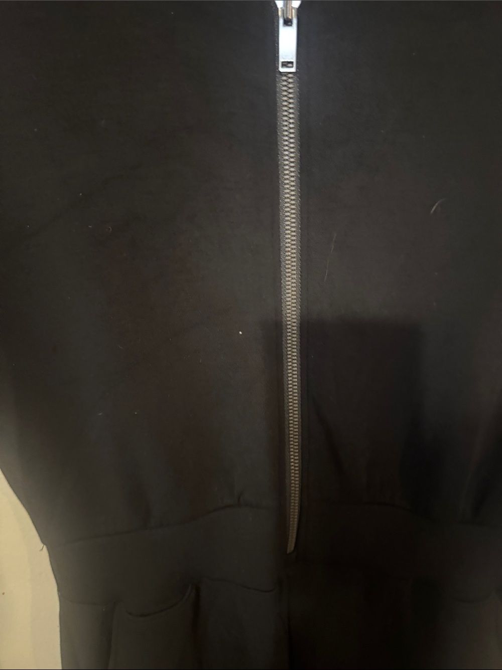 SPANX Black Long-Sleeve Zip-Front Sheath Jumpsuit - Picture 6 of 15